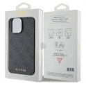 Oryginalne Etui APPLE IPHONE 15 PRO MAX Guess Hard Case 4G Metal Gold Logo (GUHCP15XG4GFGR) szare