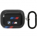 Mercedes Oryginalne Etui APPLE AIRPODS PRO 2 BMW Tricolor Stripes (BMAP222SOTK) czarne
