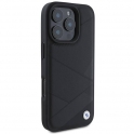 Mercedes Oryginalne Etui IPHONE 16 PRO BMW Hardcase Signature Leather Crossing Lines Pattern (BMHCP16L23RCGPK) czarne