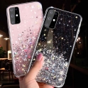 Etui HUAWEI P30 PRO Brokat Cekiny Glue Glitter Case różowe