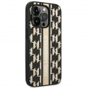 Oryginalne Etui IPHONE 14 PRO Karl Lagerfeld Hardcase Monogram Stripe (KLHCP14LPGKLSKW) brązowe