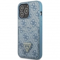 Etui IPHONE 13 PRO Guess Hardcase 4G Triangle Logo Cardslot (GUHCP13LP4TPB) niebieskie