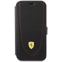 Oryginalne Etui IPHONE 13 PRO Ferrari Book Leather Curved Line czarne