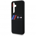 Mercedes Etui SAMSUNG GALAXY S25 BMW Silicone Middle Tricolor Stripes MagSafe czarne