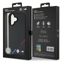 Mercedes Oryginalne Etui IPHONE 16 PLUS BMW Hardcase Carbon Tricolor Line MagSafe (BMHMP16M23PUDTK) czarne