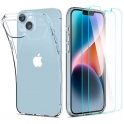 SPIGEN SGP  Etui + Szkło Hartowane IPHONE 15 PLUS / 14 PLUS Spigen Crystal Pack transparentne