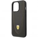 Oryginalne Etui IPHONE 13 PRO Ferrari Hardcase Leather Curved Line czarne