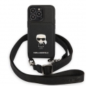 Oryginalne Etui IPHONE 13 PRO Karl Lagerfeld Hardcase Saffiano Metal Ikonik czarne