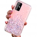 Etui SAMSUNG GALAXY M52 5G Brokat Cekiny Glue Glitter Case różowe
