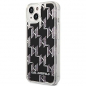 Oryginalne Etui IPHONE 14 Karl Lagerfeld Hardcase Liquid Glitter Monogram czarne
