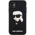 Oryginalne Etui IPHONE 11 Karl Lagerfeld Hardcase Rubber Ikonik 3D (KLHCN613DRKINK) czarne