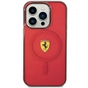 Oryginalne Etui IPHONE 14 PRO MAX Ferrari Hardcase Translucent Magsafe (FEHMP14XURKR) czerwone