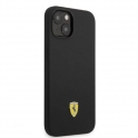 Etui IPHONE 14 Ferrari Hardcase Silicone Metal Logo Magsafe (FEHMSIP14SBK) czarne