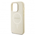 Oryginalne Etui APPLE IPHONE 15 PRO Guess Hardcase Saffiano MagSafe (GUHMP15LPSAHMCB) złote