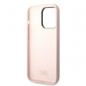 Oryginalne Etui IPHONE 14 PRO MAX Karl Lagerfeld Hardcase Silicone Ikonik (KLHCP14XSNIKBCP) różowe