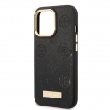 Oryginalne Etui IPHONE 13 PRO Guess Hardcase Peony Logo Plate MagSafe (GUHMP13LSAPSTK) czarne