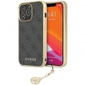 Oryginalne Etui APPLE IPHONE 15 PRO Guess Hardcase 4G Charms Collection (GUHCP15LGF4GGR) szare