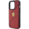 Oryginalne Etui APPLE IPHONE 15 PRO Ferrari Hardcase Twist Metal Logo (FEHCP15LPTWR) czerwone