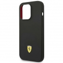 Oryginalne Etui IPHONE 14 PRO MAX Ferrari Hardcase Silicone Metal Logo czarne