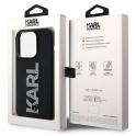 Oryginalne Etui APPLE IPHONE 15 PRO Karl Lagerfeld Hardcase 3D Rubber Glitter Logo (KLHCP15L3DMBKCK) czarne