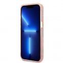 Oryginalne Etui IPHONE 13 Guess Hard Case Gold Outline Translucent MagSafe (GUHMP13MHTCMP) różowe