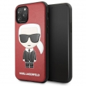 Oryginalne Etui IPHONE 11 PRO Karl Lagerfeld Hardcase Iconic Karl Embossed (KLHCN58IKPURE) czerwone