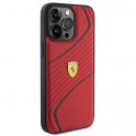 Oryginalne Etui APPLE IPHONE 15 PRO MAX Ferrari Hardcase Twist Metal Logo (FEHCP15XPTWR) czerwone