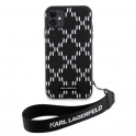 Oryginalne Etui IPHONE 11 Karl Lagerfeld Hardcase Monogram Losange Saffiano (KLHCN61SAKLMBSK) czarne