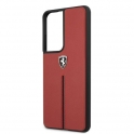 Oryginalne Etui SAMSUNG GALAXY S21 ULTRA Ferrari Hardcase Off Track Leather Nylon Stripe (FEOSIHCS21LRE) czerwone