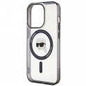 Oryginalne Etui APPLE IPHONE 15 PRO MAX Karl Lagerfeld Hardcase IML Karl`s Head MagSafe (KLHMP15XHKHNOTK) transparentne