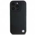 Mercedes Oryginalne Etui IPHONE 16 PRO BMW Hardcase Signature Leather Crossing Lines Pattern (BMHCP16L23RCGPK) czarne