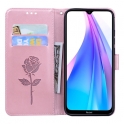 Etui XIAOMI REDMI NOTE 8T portfel z klapką Wallet Art różowe wzory