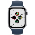 Smartwatch Apple Watch SE GPS 44mm Aluminium srebrny z niebieskim paskiem Sport