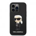Oryginalne Etui IPHONE 14 PRO MAX Karl Lagerfeld Hardcase Silicone Ikonik (KLHCP14XSNIKBCK) czarne