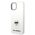 Etui IPHONE 14 PLUS Karl Lagerfeld Hardcase Silicone Choupette (KLHCP14MSNCHBCH) białe