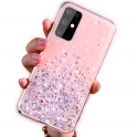 Etui IPHONE 12 / 12 PRO (6,1) Brokat Cekiny Glue Glitter Case różowe
