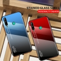 Etui HUAWEI P40 LITE E / Y7p Szklane Glass case Gradient czerwono-czarne