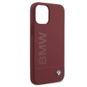 Mercedes Oryginalne Etui IPHONE 12 MINI BMW Hardcase Silicone Signature Logo (BMHCP12SSLBLRE) czerwone