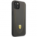 Oryginalne Etui IPHONE 13 Ferrari Hardcase Leather Curved Line czarne