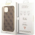 Oryginalne Etui IPHONE 14 PLUS Guess Hardcase 4G Charms Collection brązowe