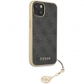 Oryginalne Etui IPHONE 14 Guess Hardcase 4G Charms Collection (GUHCP14SGF4GGR) szare