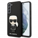 Oryginalne Etui SAMSUNG GALAXY S21 FE Karl Lagerfeld Hardcase Saffiano Ikonik Karl's Head KLHCS21FSAKHBK czarne