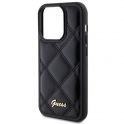 Oryginalne Etui APPLE IPHONE 15 PRO MAX Guess Hardcase Quilted Metal Logo (GUHCP15XPSQSQSK) czarne
