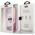 Oryginalne Etui IPHONE 11 / XR Karl Lagerfeld Hardcase Glitter Choupette Head (KLHCN61LNCHCP) różowe