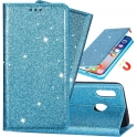 Etui SAMSUNG GALAXY A71 portfel z klapką Flip Magnet Shine Brokat miętowe