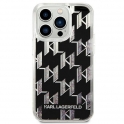 Oryginalne Etui IPHONE 14 PRO Karl Lagerfeld Hardcase Liquid Glitter Monogram (KLHCP14LLMNMK) czarne