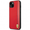 Oryginalne Etui IPHONE 14 PLUS Ferrari Hardcase Carbon (FEHCP14MAXRE) czerwone