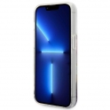 Oryginalne Etui IPHONE 14 PRO MAX Guess Hardcase Liquid Glitter Palm Collection transparentne fioletowe