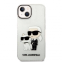 Oryginalne Etui IPHONE 14 PLUS Karl Lagerfeld Hardcase IML GLIT NFT Karl&Choupette (KLHCP14MHNKCTGT) transparentne