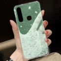 Etui SAMSUNG GALAXY A70 Brokat Cekiny Glue Glitter Case zielone